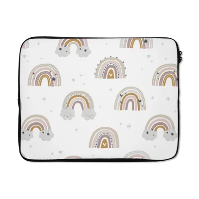 Produktbild von MuchoWow® Laptop Hülle 15 Zoll Mädchen - Muster - Regenbogen Laptoptasche - Laptoptasche - Sleeve - Rundum-Schutz
