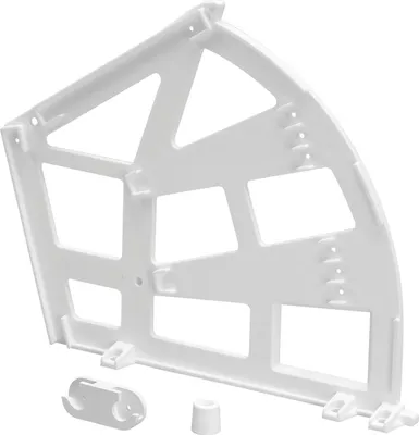 Produktbild von Schuhschrank-Kippbeschlag für 3 Fächer, Einbautiefe mind. 300 mm,Kunststoff weiß