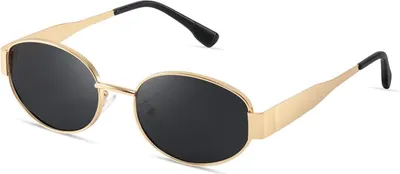 Produktbild von Sonnenbrille Damen Polarisiert Oval Gold Retro UV400 Outdoor Geschenke