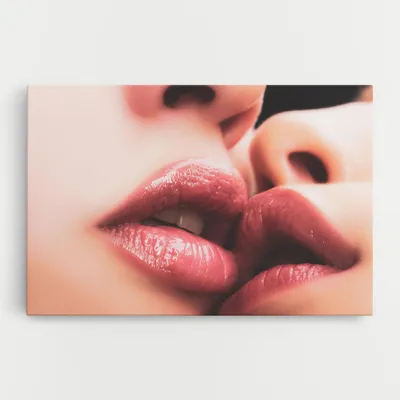 Produktbild von ARTHUB® Leinwandbild 80x120 cm, Beautiful Lips | Wohnzimmerdekoration, Hängende Bilder, Wanddekoration, Heimdekoration, Frauen, Lippen