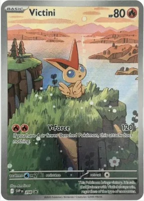 Produktbild von Pokémon TCG Black Bolt – Victini (SVP 208) – Illustration Rare Black Star Promo Einzelkarte [Englisch]