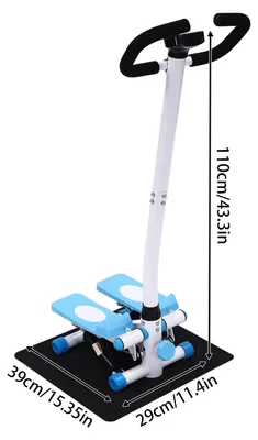 Obrázek produktu pro Fitness stepper, monitorování v reálném čase, nastavitelné odporové gumy, modrá barva
