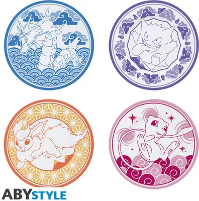 Produktbild von ABYstyle Pokémon, Essteller, Rund, Porzellan, Mehrfarbig, 21 cm, 4 Stück(e)