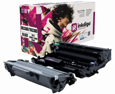 Produktbild von Inkdigo Trommel + Toner TN3380 DR3300 für Brother DCP-8110DN, DCP-8155DN, DCP-8250DN, HL-5440D – Schwarz,, KI-generiertes Bild