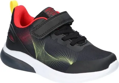 Produktbild von AMERICAN CLUB ES172 Solide Kinderschuhe mit Klettverschluss, Sneakers mit LED-Leuchtsohle, modische Kinderschuhe, Innensohle aus Naturleder, Schwarz 29
