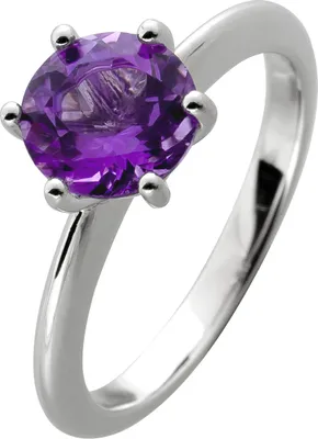 Produktbild von Solitärring Silber 925 lila Amethyst Edelstein 2.0ct. 20