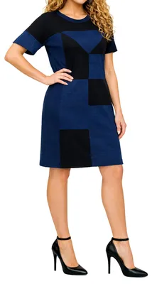 Produktbild von Diesel D-Cornel Abito Damen Kleid Strickkleid Blau-Schwarz