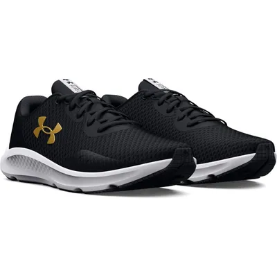 Zdjęcie produktu dla UNDER ARMOUR Charged Pursuit 3 Laufschuhe Herren 005 - czarny/czarny/metaliczne złoto 42,5