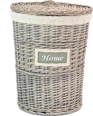 Produktbild von Wäschekorb Home Weide grau Deckel Landhaus Stil