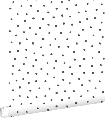 Obrázok produktu pre ESTAhome tapeta bodky čierna a biela 53 cm x 10,05 m