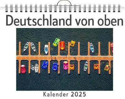 Produktbild von Deutschland von oben - (Wandkalender 2025, Kalender DIN A4 quer, Monatskalender im Querformat mit Kalendarium, das perfekte Geschenk)
