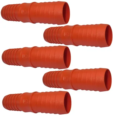 Produktbild von Reparaturschraubverbindungen, Set mit 5 Stück - Reparaturverbinder für Gartenschläuche - Kunststoff - Mit Rückschlagventil - 1''1/4 x 1''1/4 - Schlauchverbinder