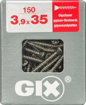 Produktbild von SPAX GIX Typ C, Schraube, Stahl, Gipskarton, Flachkopf, Schwarz, 35 mm