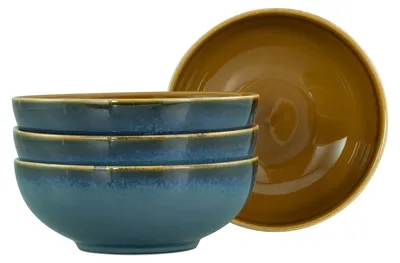 Obrázok produktu pre CreaTable, 22885, Mallorca Blue, sada 4 ks misiek na smoothie, kamenina