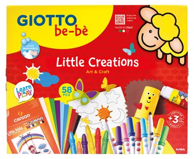 Obrázek produktu pro Sada na výtvarné práce - 58 kusů - Pro děti - Formát 21 x 29,7 cm