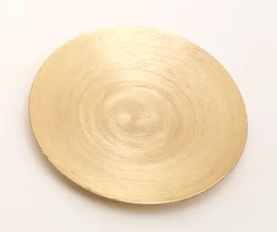 Produktbild von Kerzenteller, Dekoteller aus Alu gewölbt in Gold Ø 12,5 cm
