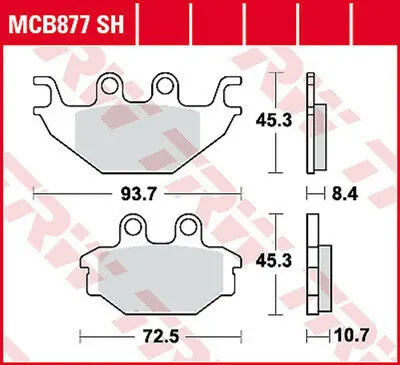 Produktbild von TRW Bremsbelagsatz MCB877SH Scout