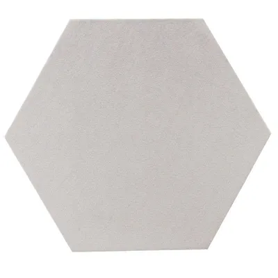 Zdjęcie produktu dla Heksagon tekstylno-korkowy 15x17 cm panel dekoracyjny popielaty