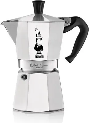Immagine prodotto di Caffettiera Bialetti Moka Express, 6 tazze, 0,30 L, macchina da caffè italiana, argento