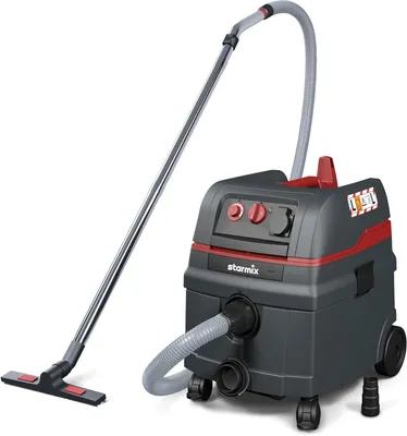 Image de Aspirateur industriel sec et humide pour chantier, 1600 watts, 25 litres, avec système de nettoyage automatique du filtre