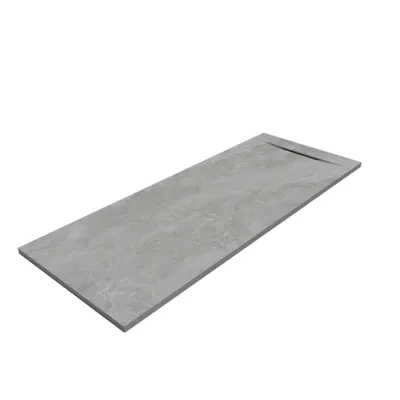 Produktbild von SANYCCES SIENA Rechteckige Duschwanne SanyDur Gel Coat 200 x 90 cm, Lithos Grau