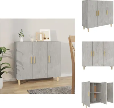 Obrázok produktu pre vidaXL Príborník betón sivý 90x34x80 cm materiál na báze dreva - Príborníky