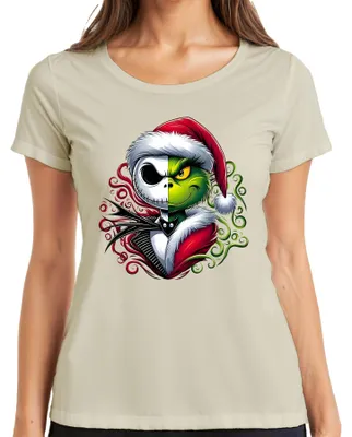 Immagine prodotto di Nightmare before Christmas Grinch Skeleton - Maglietta natalizia da donna, Natura, L