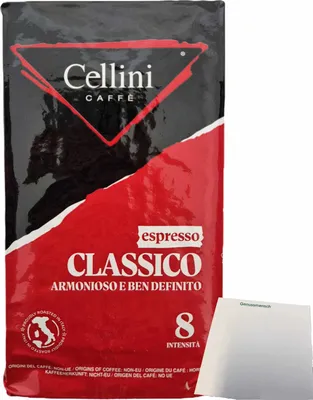 Produktbild von Cellini Espresso Classico (250g Packung) + usy Block
