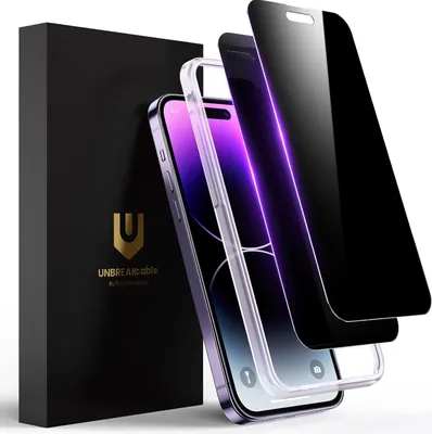 Produktbild von UNBREAKcable Sichtschutz Schutzfolie iPhone 14 Pro Max Blickschutzfolie Privacy Screen 2 Stück 9H Hart
