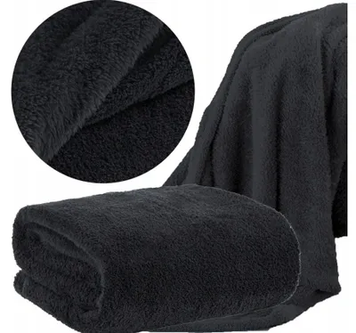Produktbild von Eurofirany Kuscheldecke Überwurf Schwarz 170x210 cm
