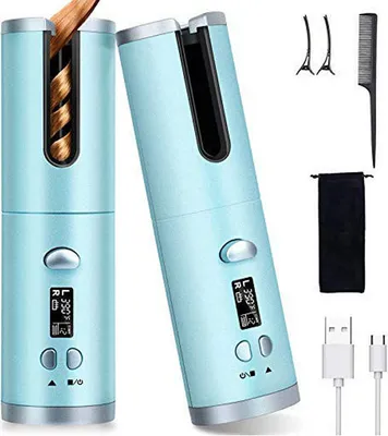 Produktbild von INF Wiederaufladbarer automatischer Lockenstab - Effortless Curls Blau