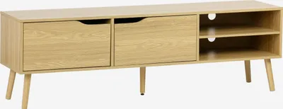 Produktbild von sweeek - TV-Möbel mit Nussbaumdekor, 2 Türen, 160 cm - Eschenlook