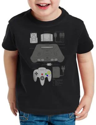 Produktbild von A.N.T. 64 Bit Retro Gamer Kinder T-Shirt konsole n64 videospiel