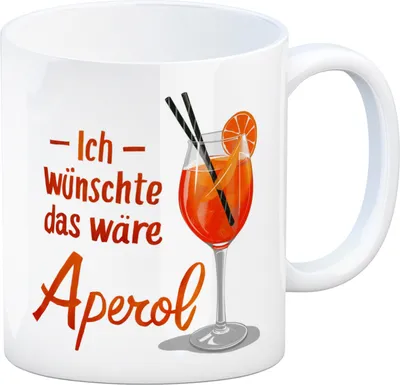 Produktbild von Ich wünschte das wäre Aperol Kaffeebecher