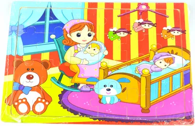 Produktbild von Drobiazgarnia Holzpuzzle 24 Elemente Lernspielzeug Kinder