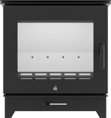Produktbild von Hitze GATTO ME 5,5 kW Kaminofen – kompakter Holzofen mit Panoramascheibe