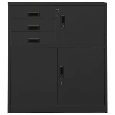 Produktbild von vidaXL Büroschrank Anthrazit 90x40x102 cm Stahl