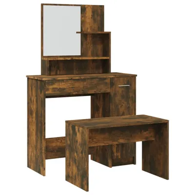 Produktbild von Schminktisch-Set Räuchereiche 86,5x35x136 cm