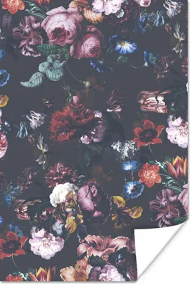 Produktbild von MuchoWow® Poster Vintage - Kunst - Blumen 20x30 cm - Papierdruck