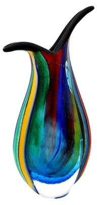 Produktbild von Glasvase im antiken Murano-Stil, Höhe 30 cm, 2 kg schwere Tischvase