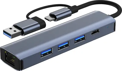 Produktbild von INF Multifunktionale 5-in-1-Dockingstation mit Gigabit-Ethernet