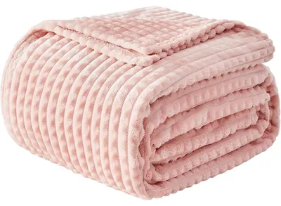 Productafbeelding van Knuffeldekentje 150x200 cm, lichtroze, sherpa-flanel, 3D-touch