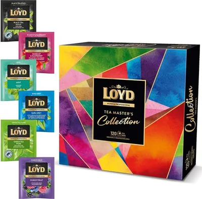 Zdjęcie produktu dla Loyd Zestaw Herbat Premium - 6 Smaków, 120 Torebek - Tea Master's Collection - Elegancki Prezent, do Hoteli, Restauracji, Kawiarni, Biura