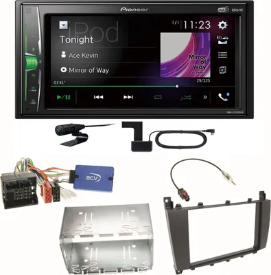 Produktbild von Pioneer DMH-A3300DAB DAB+ Einbauset für Mercedes C-Klasse W203 CLC CL203 S203