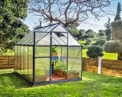 Zdjęcie produktu dla Palram - Szklarnia aluminiowa Canopia Mythos 610 szara 306x185x208 cm