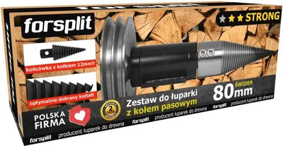 Image de fendeuse à vis sans fin de 80 mm avec poulie / ZK2P-080K2-Kit