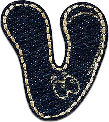 Produktbild von Buchstabe V 2.1 x 3.1 cm: Alphabet Buchstabe Einzeln Auswählbar - Aufnäher, Bügelbild, Aufbügler, Applikationen, Patches, Flicken, Zum Aufbügeln