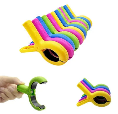 Strandlakenklemmen, 12 Stück, 9,4 cm, für Strandstühle