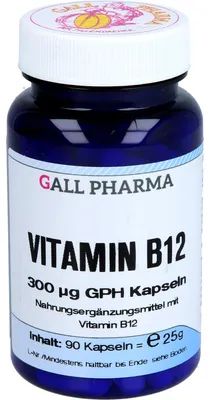 Produktbild von GALL PHARMA Vitamin B12 300 µg GPH Kapseln, 90 St. Kapseln