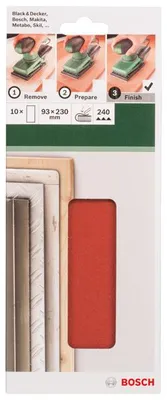 Produktbild von Schleifblatt-Set für Schwingschleifer K=240, 93 x 230 mm, 10-tlg.